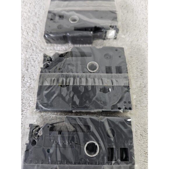 (3) Brother P Touch TZ-131 Label Tape 1/2" 12mm NO BOX Black Ink Clear Tape 3pac - Picture 3 of 4